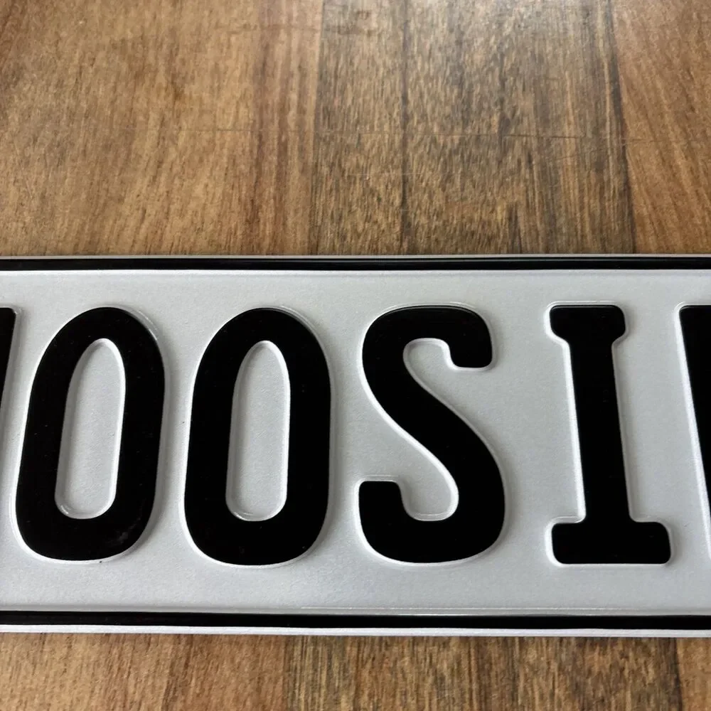 Indiana Hoosiers European Style License Plate 